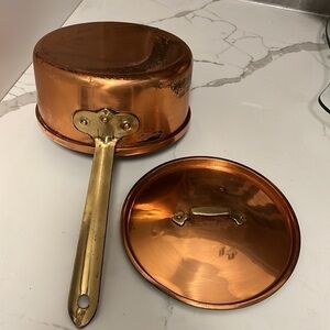 2.5Q Copper Sauce Pan Pot with Lid